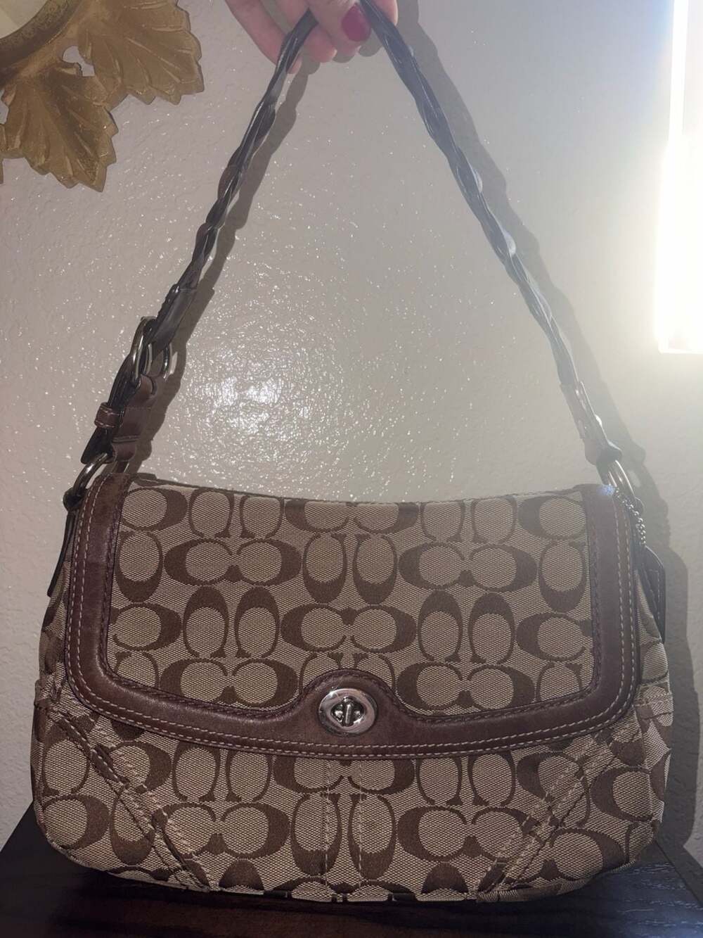 COACH Chelsea Signature Braided Flap Shoulder Bag H0789-11014